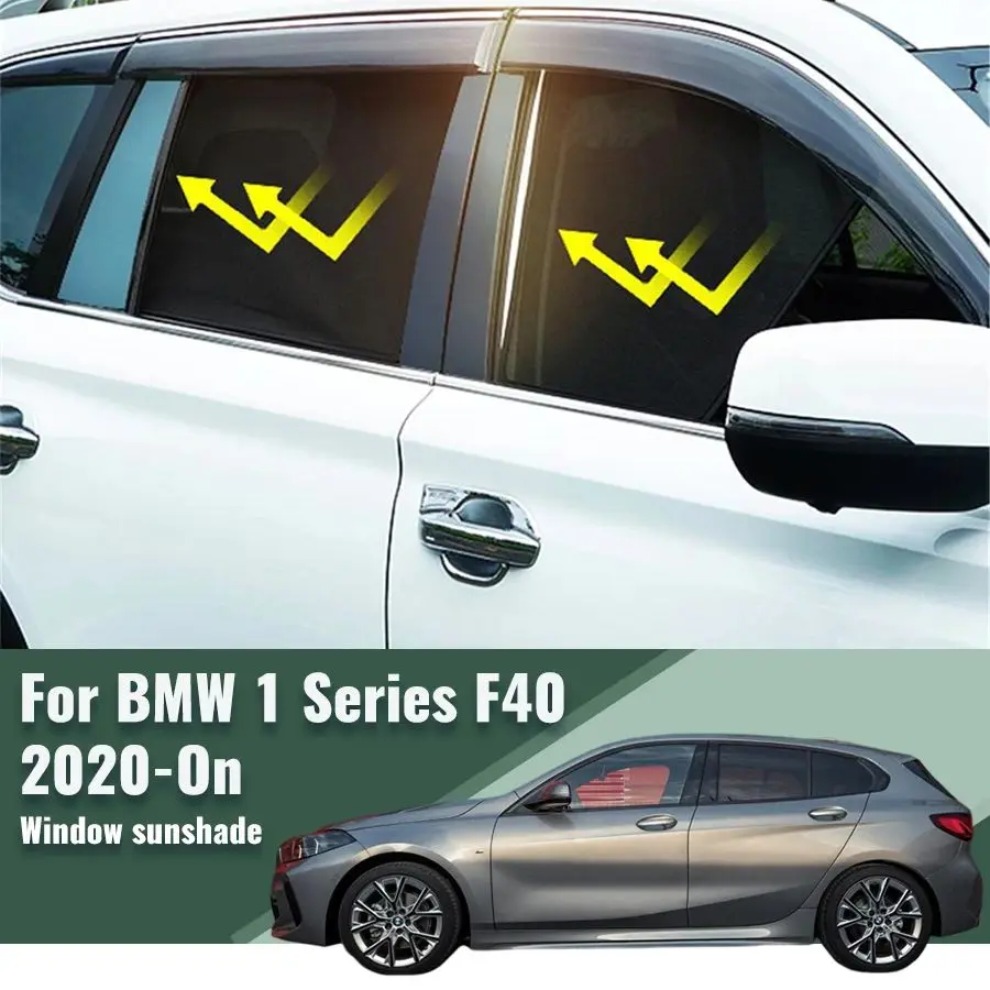 Pre BMW 1 séria F40 2024 2023-2020 Sunshade Shield Shield Front Wink Rám Zadné bočné okno Slnko
