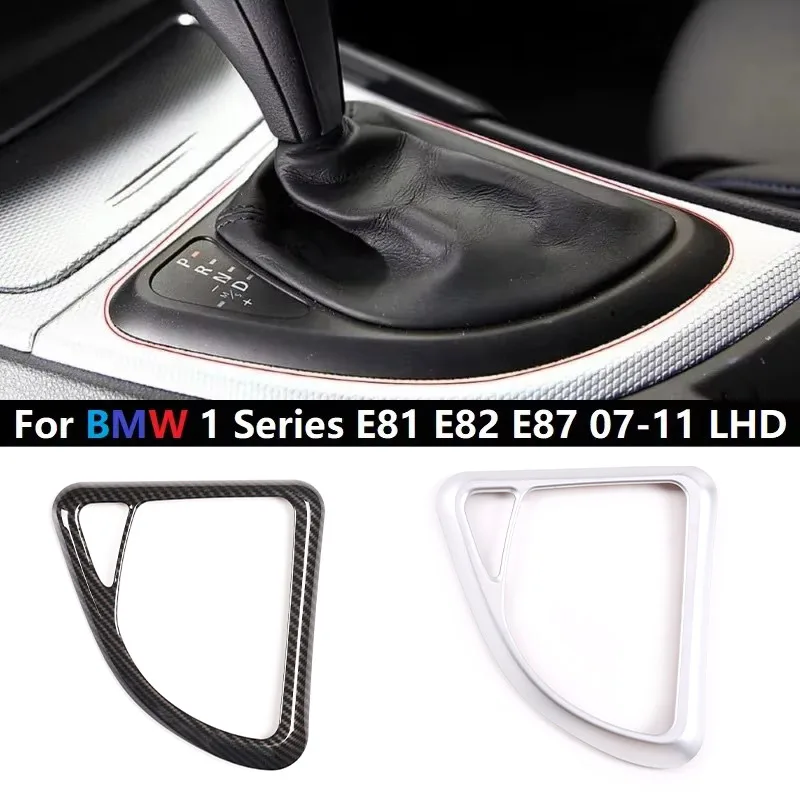 Pre BMW 1 sériu E81 E82 E87 2007-2011 Interiér ABS uhlíkové vlákno Vzor automobilových nálepiek pre označenie panela prevodovky Vnútorné obloženie