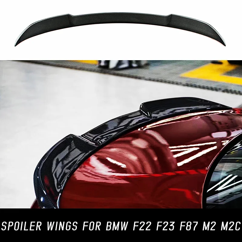 Pre BMW 2 séria F22 F23 F87 M2 M2C M Sport Coupe Uhlíkové vlákno Zadné veko veka pier súpravy SPOILER WINGS STYLING Príslušenstvo