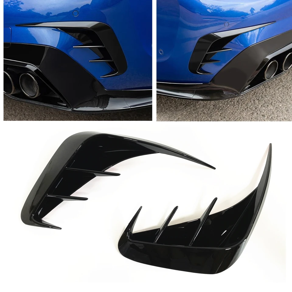Pre BMW 3 Series G20 M Sport 320I 325I 330I 2020-2022 Zadný nárazník Side Air Viter Spoiler Gloss Black Boot Splitter Cover Súprava
