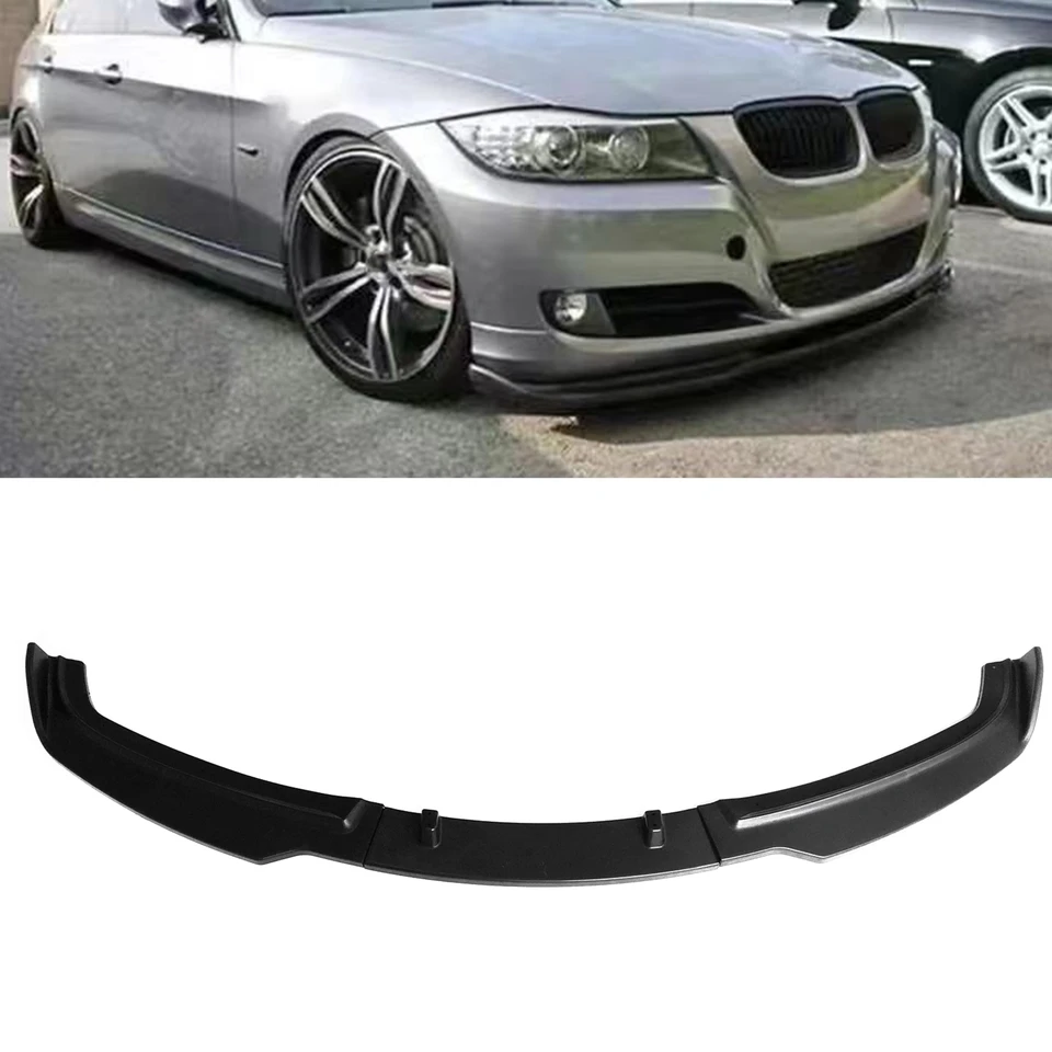 Pre BMW 3-série E90 2009-2012 4 dvere sedan iba LCI H STYLE PREDNÉ POMOCI SPOILER MATTE ČIERNE BLATNÉ Auto Splitter Body