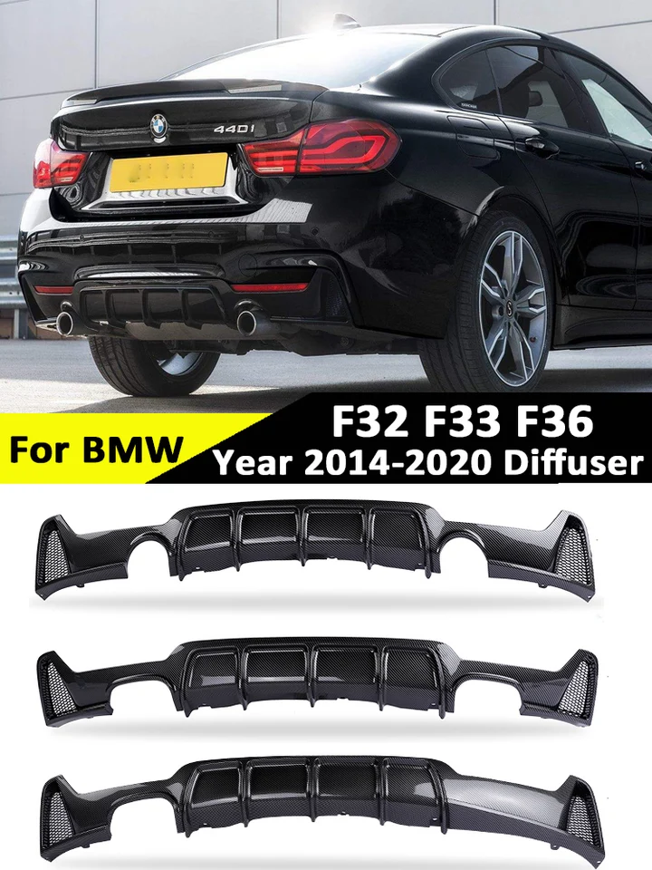 Pre BMW 4 Series F32 F33 2014-2020 Uhlíkové vlákno M Performance zadného nárazníka difúzor pery čierny M Sport Difusor Accessories