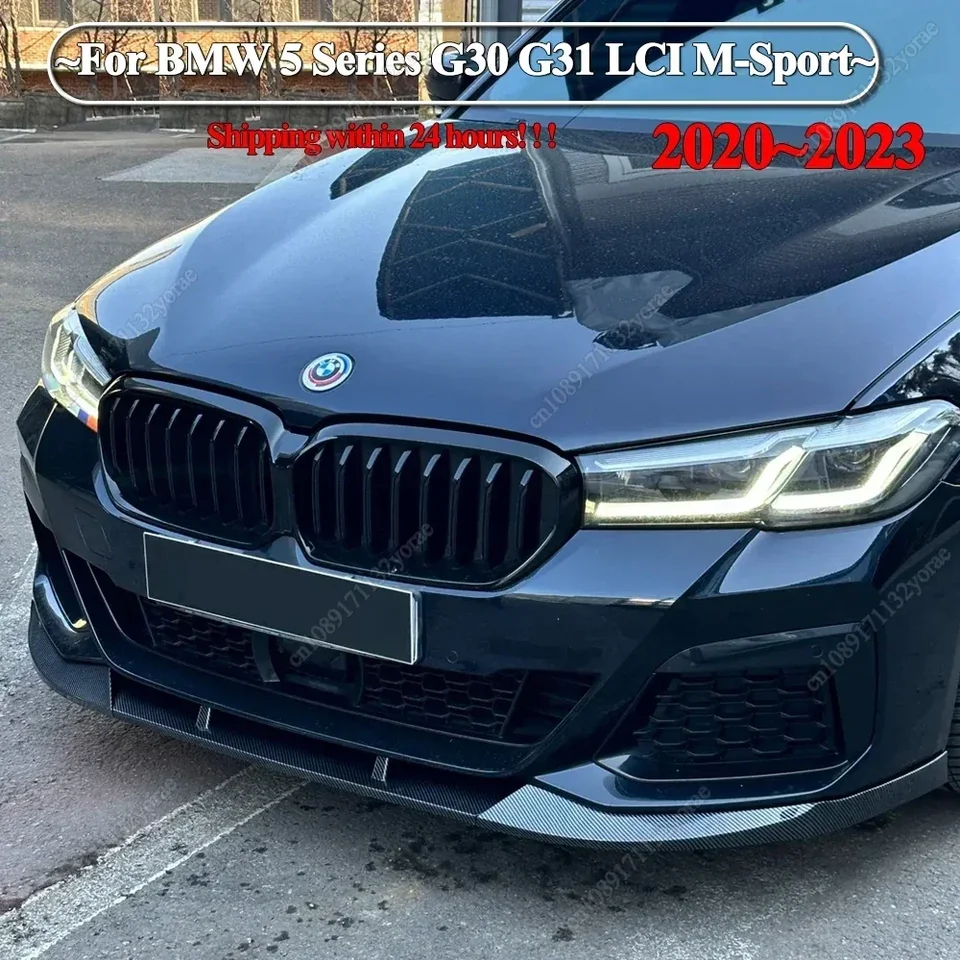 Pre BMW 5 Series G30 G31 LCI M Performance Style 520I 530I 530D M550I 2020-2023 Predný nárazník Splitter Tuning Splitter BodyKit