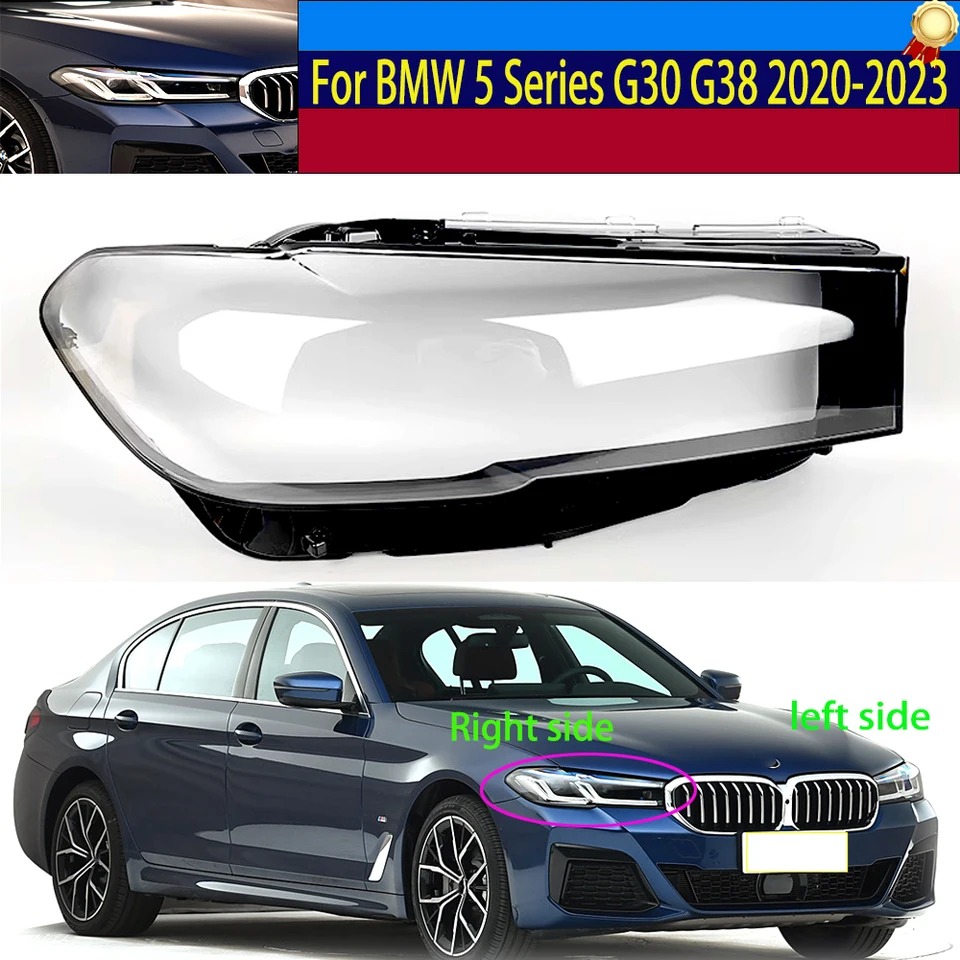 Pre BMW 5 Series G30 G38 2020-2023 Predné svetlomety automobilu P škrile Trvalý krycí svetlomet Plexaniz