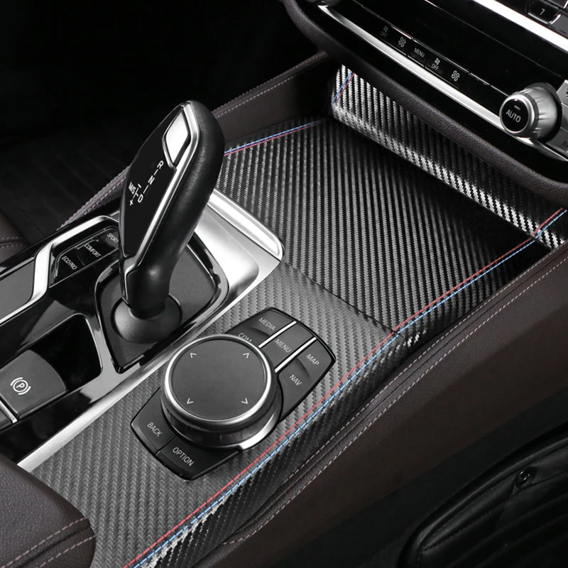 Pre BMW 5 Series G30 G38 G32 2022-2017 Vyrobené z Alcantara Warp Centry Console Shift Shift Panel Tunng Trim Sticker Accessories