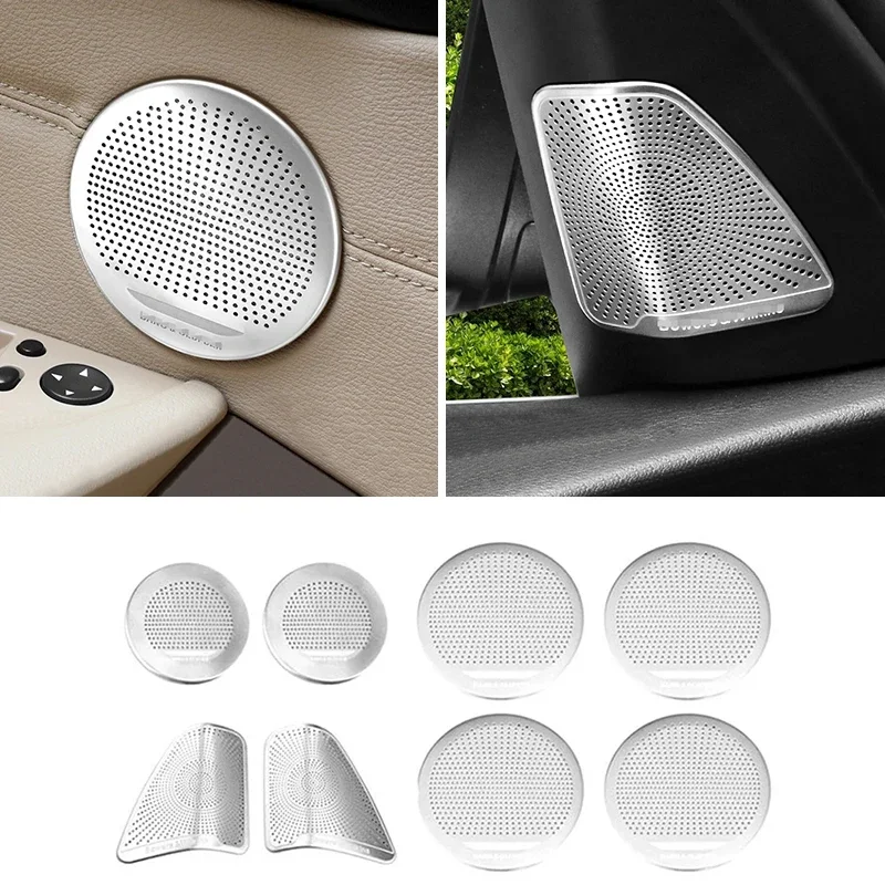 Pre BMW 5GT x3 x4 x5 x6 E70 E71 Ocel Reproduktor kryt Cover Coner Car Dvere Reproduktory Stereo Ozdobný kryt
