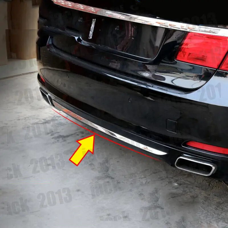 Pre BMW 7 Series F01 F02 2009-2015 oceľový chrómový zadný nárazník Spodný kryt kryt