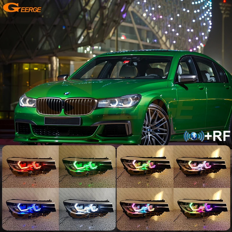 Pre BMW 7 Series G11 G12 2015 2016 2017 2018 2019 Concept M4 Ikonický štýl Dynamic Multi Color RGB LED Angel Eyes Kit Kit Halo Rings
