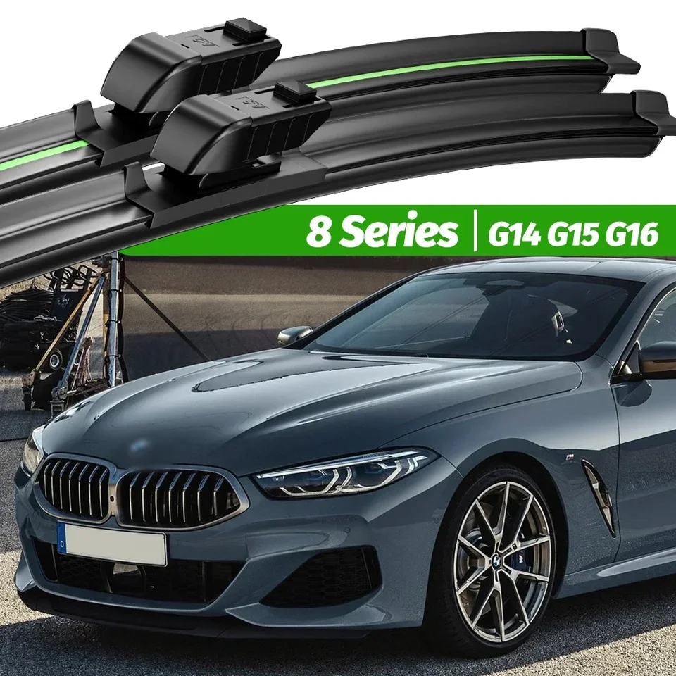 Pre BMW 8 Series G14 G15 G16 2018-2023 2ks predné čepele čepele čelných skla 2019 2020 2021 2022 2022 Černé okenné príslušenstvo