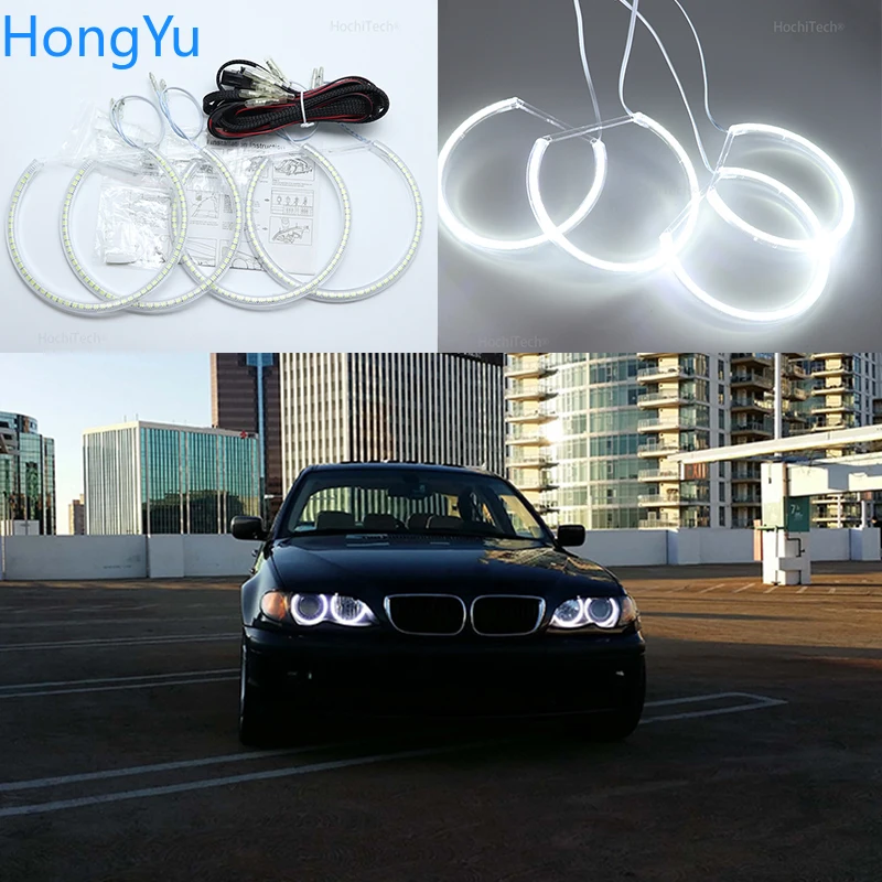 Pre BMW E46 Sedan Touring s projektormi 1998-2005 SMD LED Angel Eyes Kit