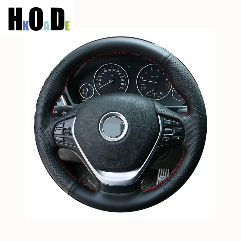Pre BMW F20 F21 F22 F23 F30 F31 F34 F32 F33 F36 Ručne šité čierne kožené auto na volant