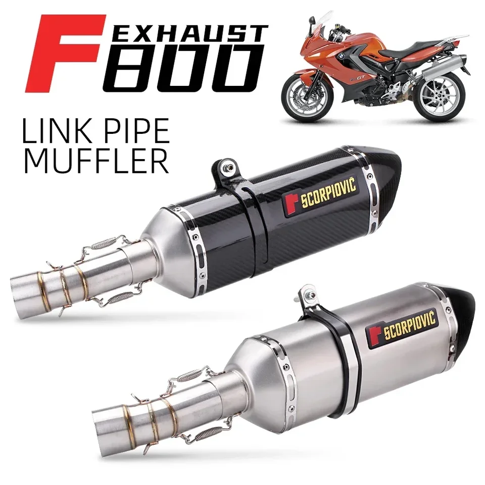 Pre BMW F800GS F650GS F700GS F800GT Výfukové potrubie Motocykel Strednú trubicu Slip na 51 mm tlmiče tlmiča s zabijakom DB na ľavej strane úniku