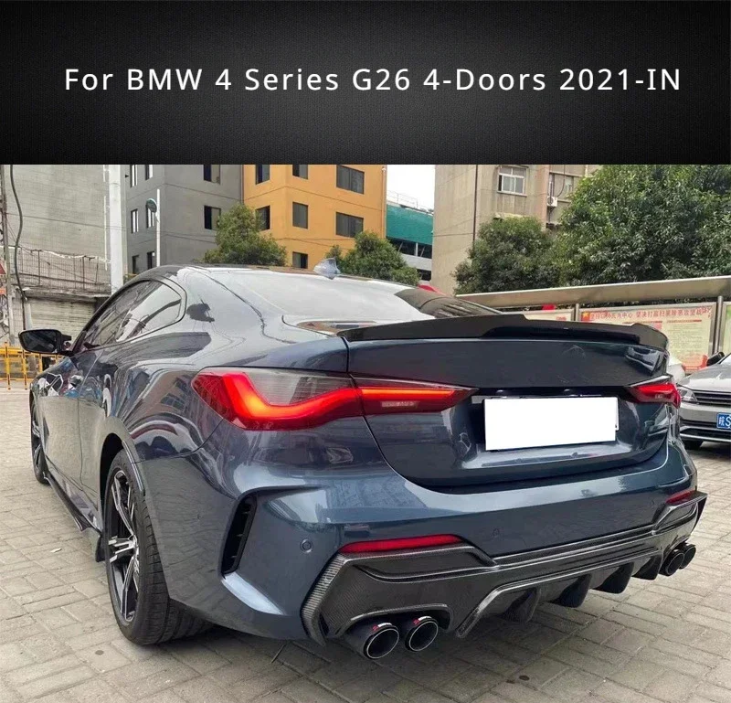 Pre BMW G24 G26 M Zadný spojler v štýle 4 Series 420I 430I 420D M440I I4 M50 Gran Coupe BodyKits Zadné kmeňa Trun Tail Wing 2021-2024