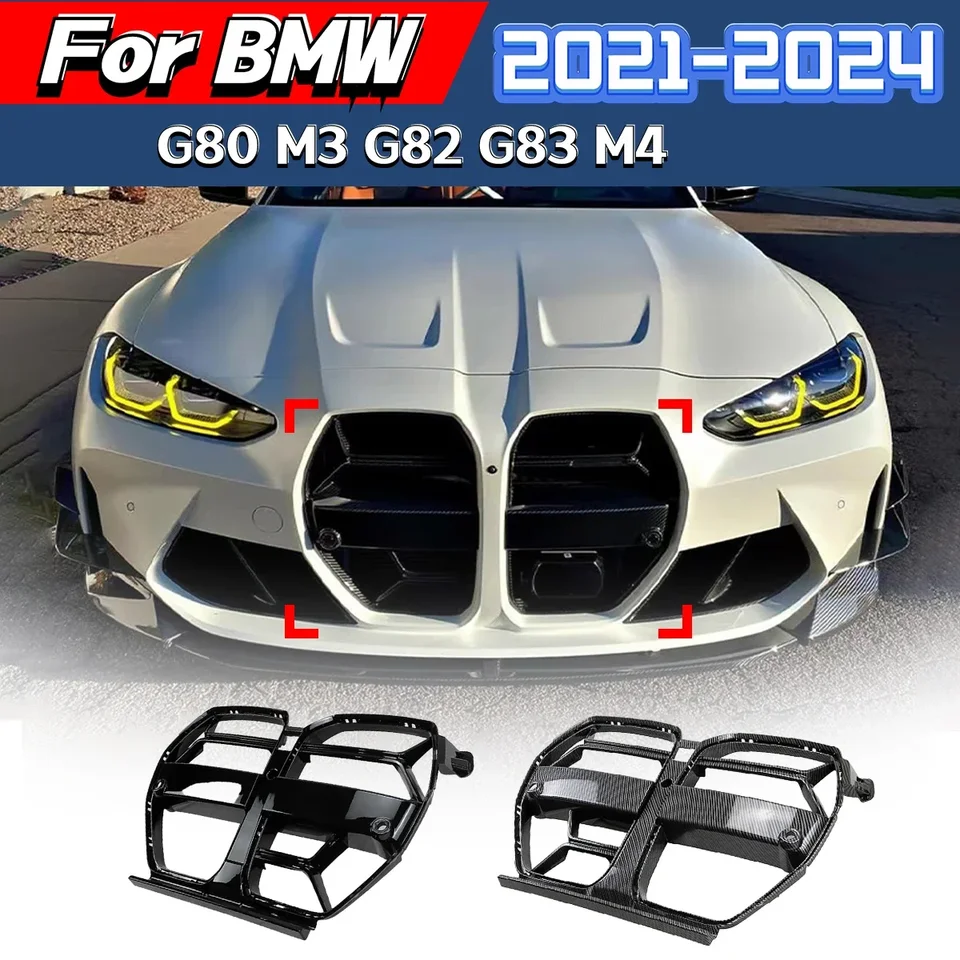 Pre BMW G80 M3 G82 G83 M4 2021 2022 2023 2024 Predný nárazník stredná mriežka uhlíkových vlákien Vzhľad
