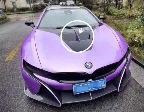 Pre BMW I8 2014 2015 2016 2017 2018 FRP / Skutočné uhlíkové vlákno kapota predného motora Kryt obkladu vetra