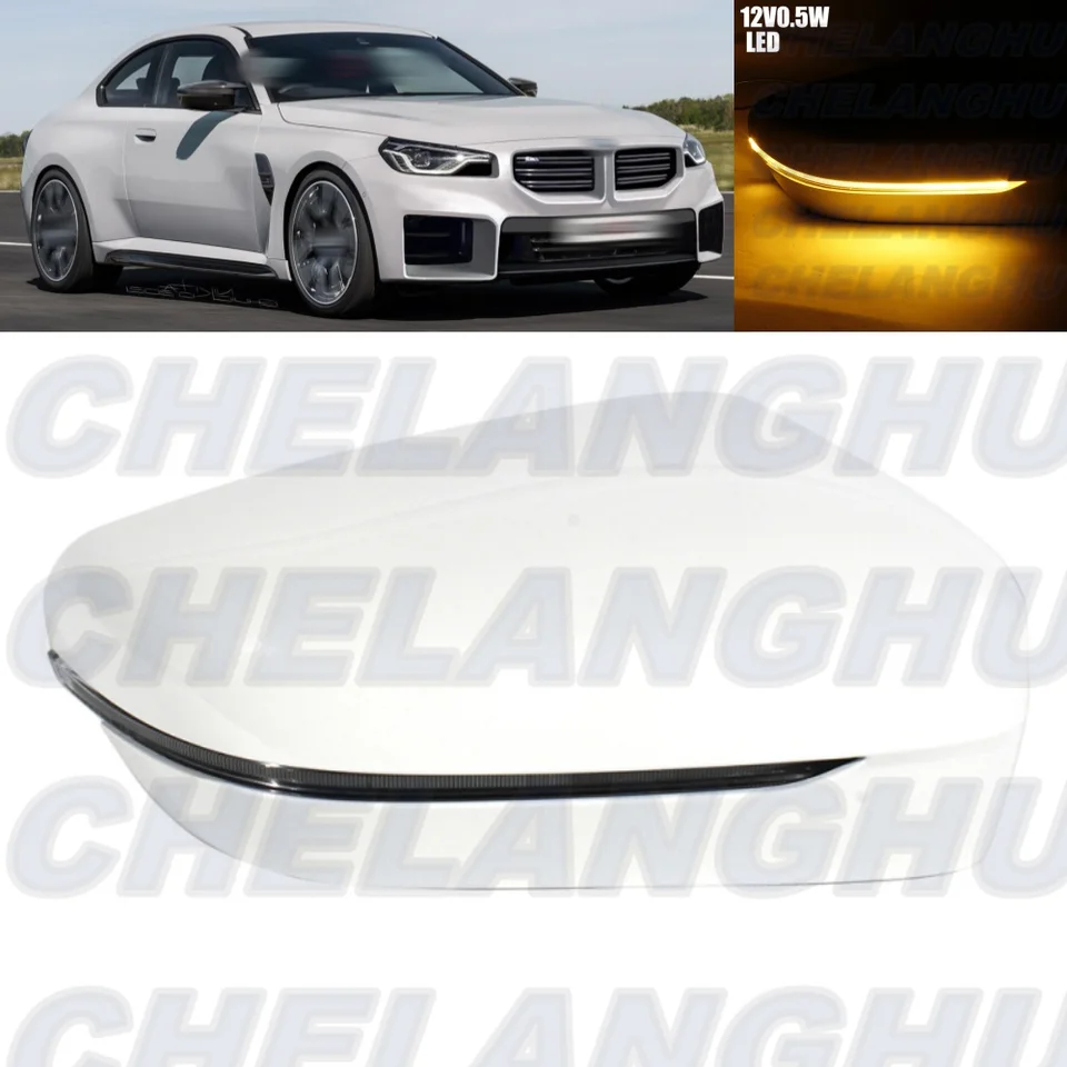 Pre BMW M2 G87 2023 2024 LHD pravá strana bieleho zrkadlového krytu kryt