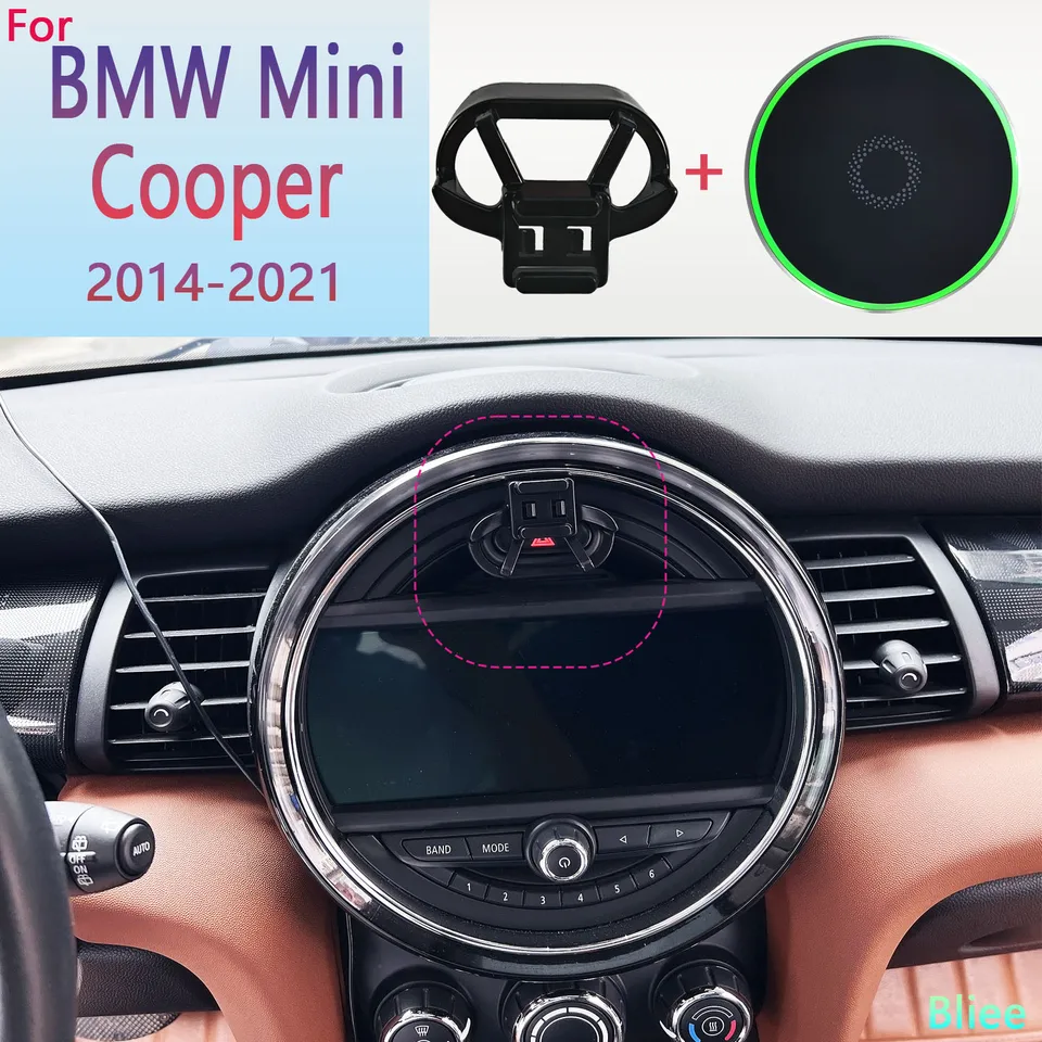Pre BMW Mini Cooper F55 F56 F60 2014 2015 2016 -2021 Magnetický držiak telefónu automobilov 15 W bezdrôtový nabíjanie stojan na telefón MAGSAFE BASE