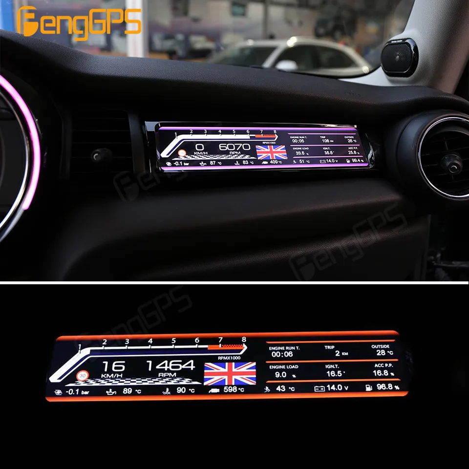 Pre BMW Mini Copper F55 F56 F57 2015-2020 Android Car Dashboard Co-Pilot Racing Insstrument MaultiMedia Entertainment LCD Screen Screen