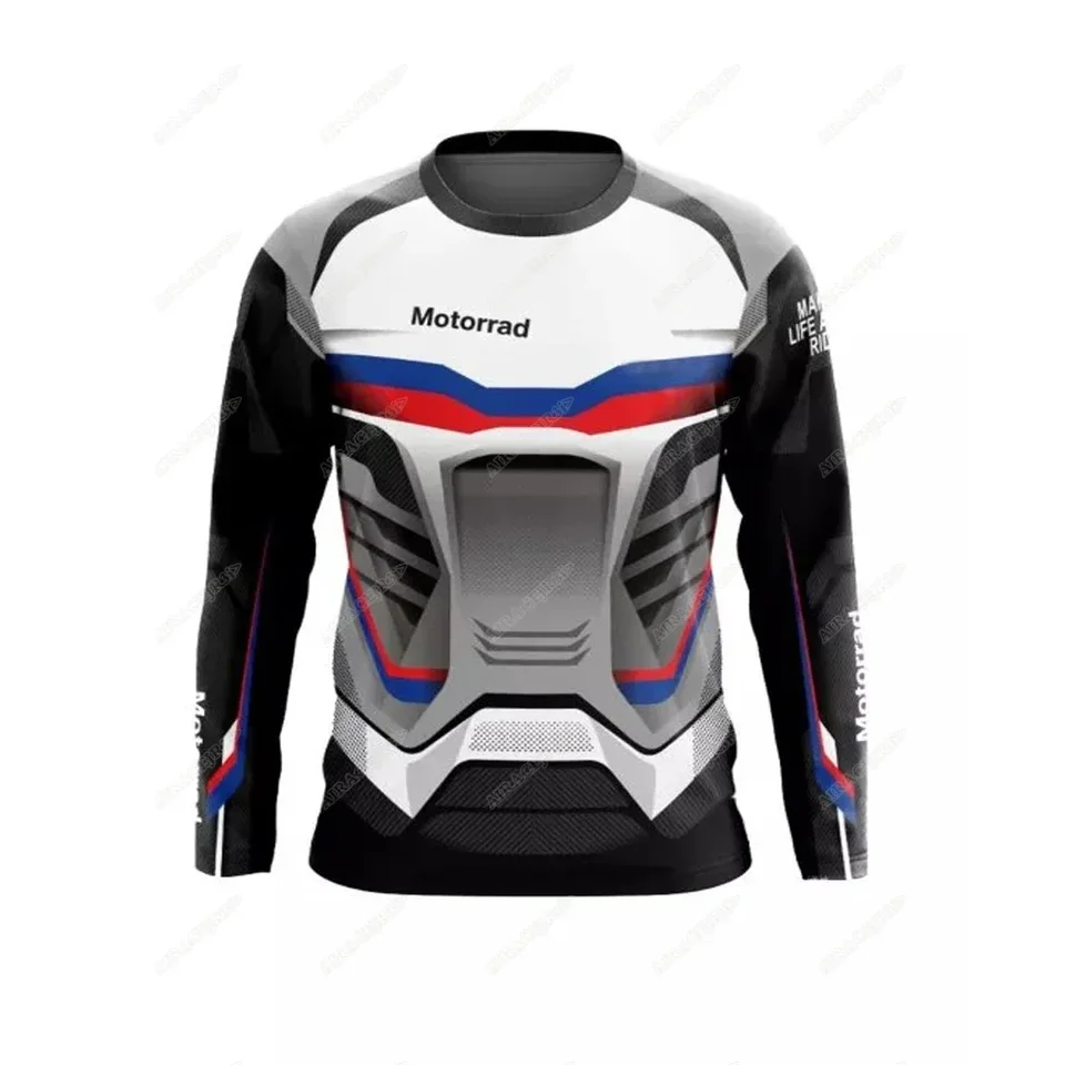 Pre BMW Motorrad Armor Dresy Adventure Sport Travel Long Tričko Motocyklový závodný tím rýchly suchý priedušný letný biely