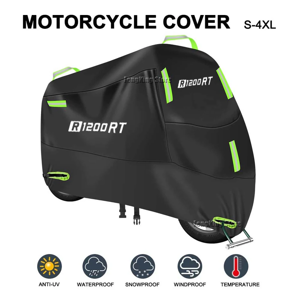 Pre BMW R1200RT R1200 RT R 1200RT Motorcycle Cover UV Ochranná prachová odolnosť voči snehovým vodotesným povodným poťahom dažďa
