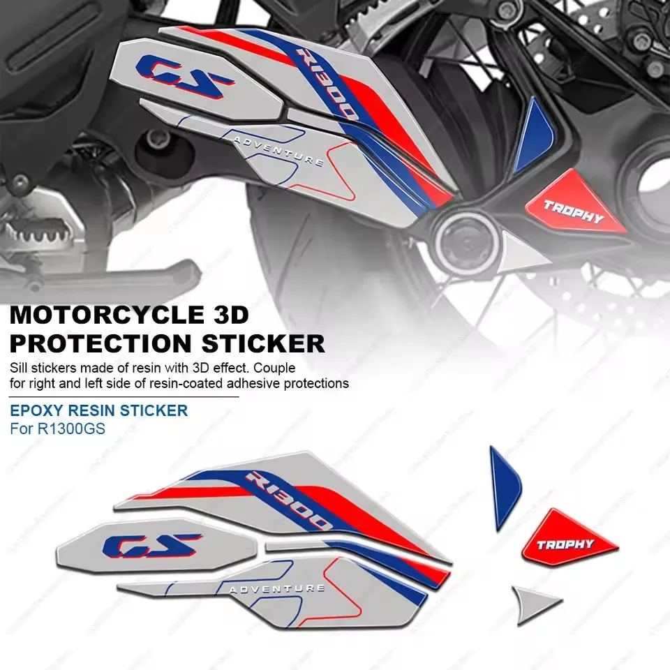 pre BMW R1300GS R 1300 GS Adventure 2025 Motorcycle Reťazový krycí kryt slepka 3D gél Epoxidová živici Ochranné nálepky na nálepky