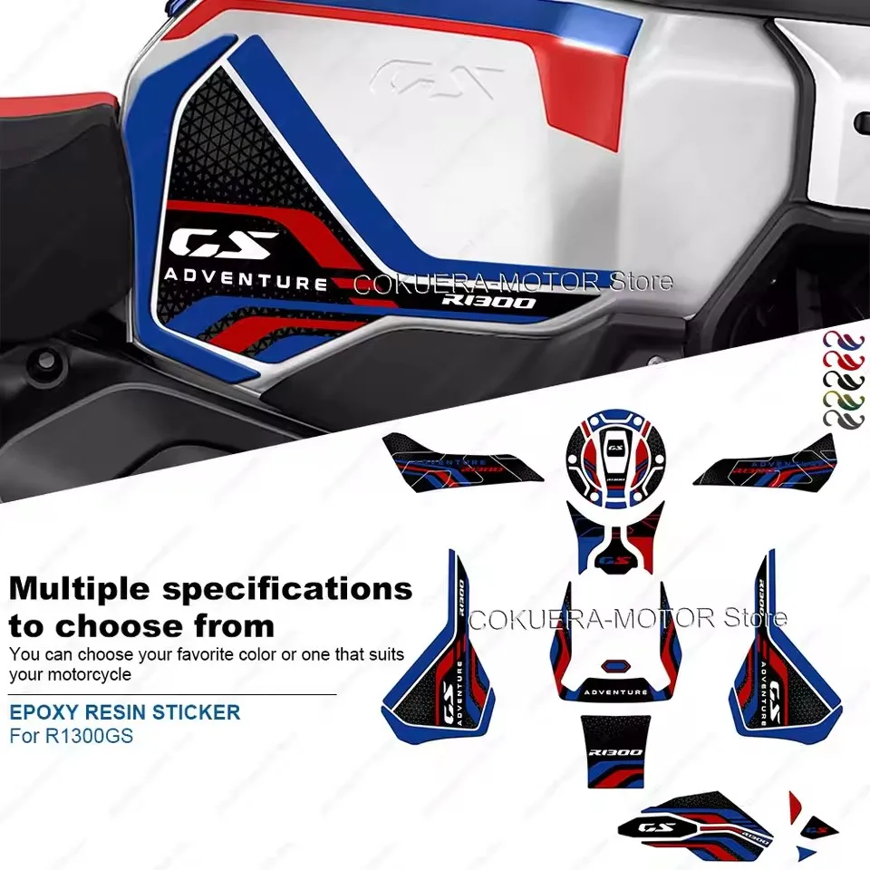 pre BMW R1300GS R 1300 GS Adventure 2025 Motorcycle Tank Sticker 3D Gel Epoxy živica ochranná nálepka Súprava nálepky