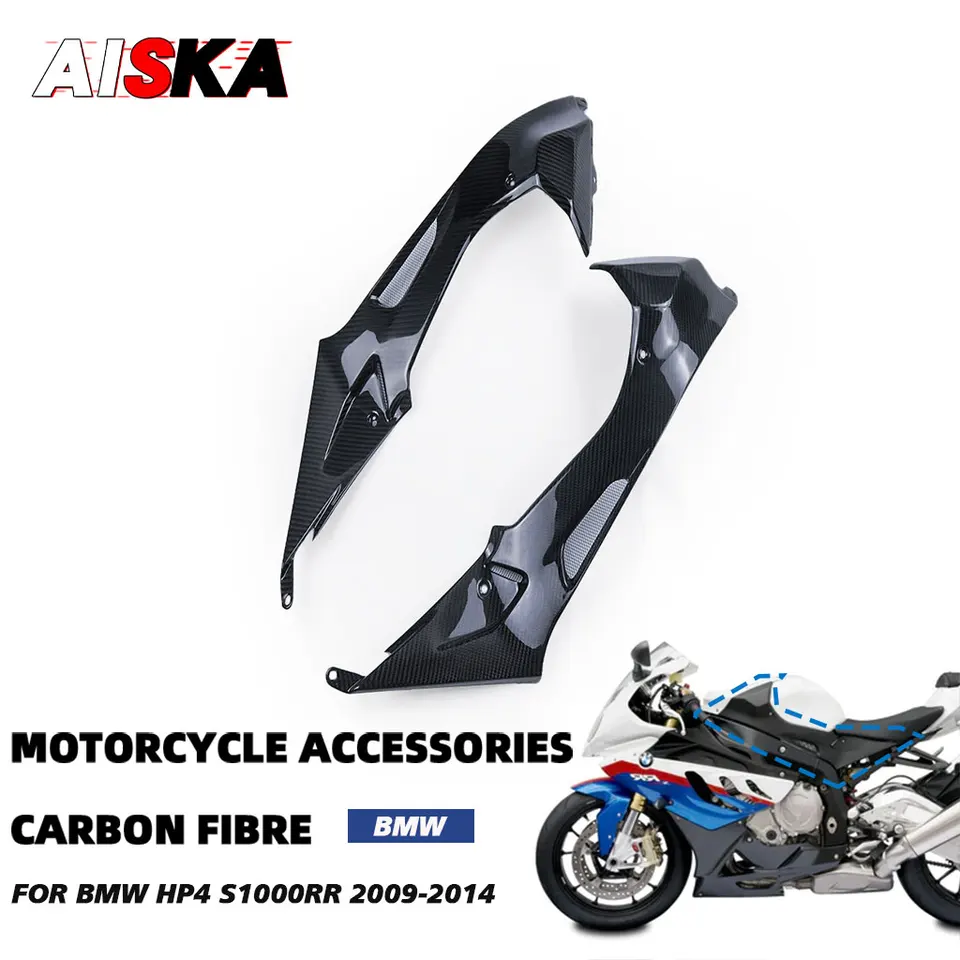 Pre BMW S1000RR 2009 - 2012 2014 HP4 HP4 Real Carbon Fiber Motocykle upravené príslušenstvo Tank Panel Paneling Tank Panely