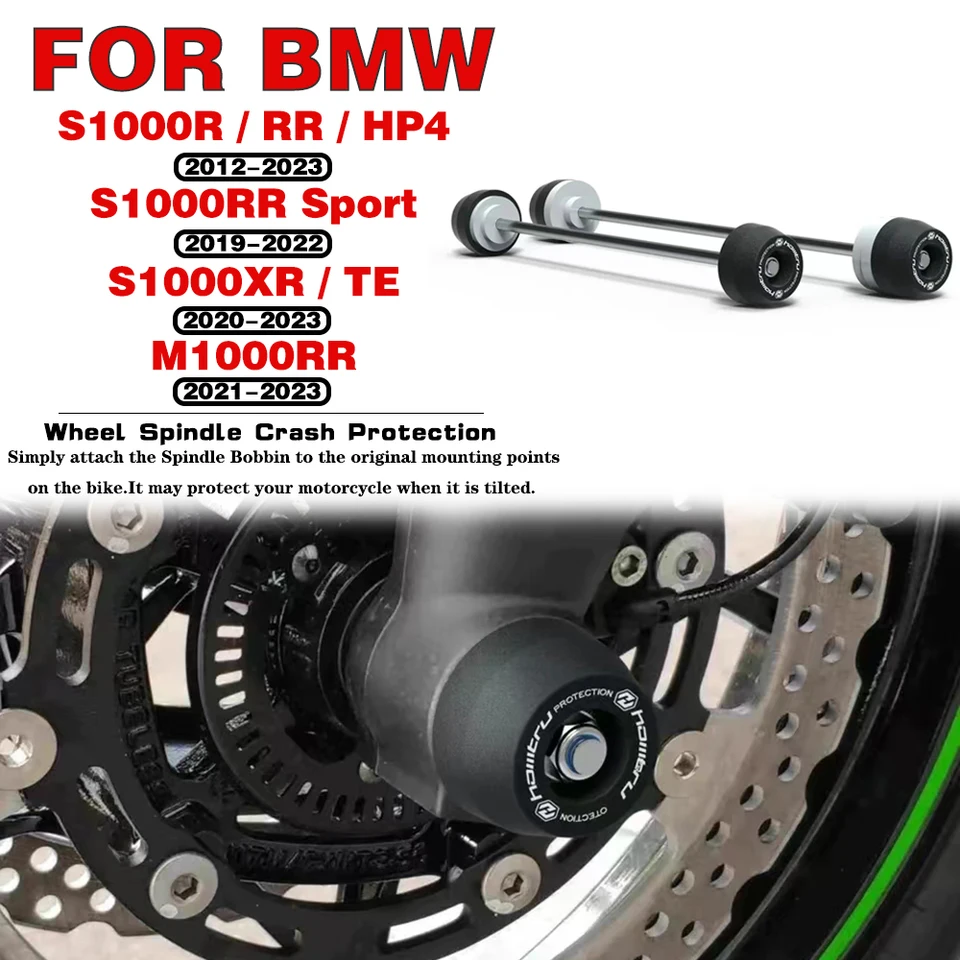 Pre BMW S1000RR / HP4 S1000R M1000RR 2013-2023 / S1000XR S1000XR TE 2020-2023 Ochrana predného zadného kolesa