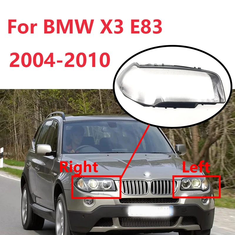 Pre BMW X3 E83 2004 2005 2006 2007 2008 2009 2010 Objektív automobilu Hlava Light Light Lamp SHELL Sklenené kryt