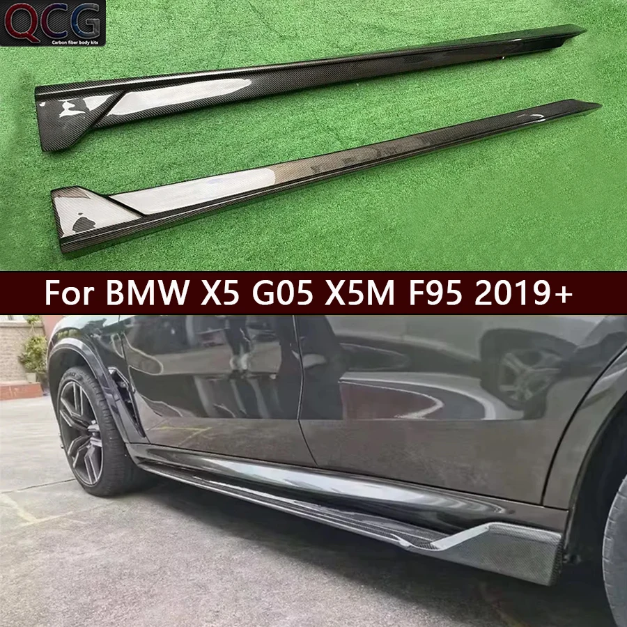 Pre BMW X5 G05 X5M F95 2019+ Bočné sukne uhlíkových vlákien Bočné štiepky Bočné sukne Sukne Zápret