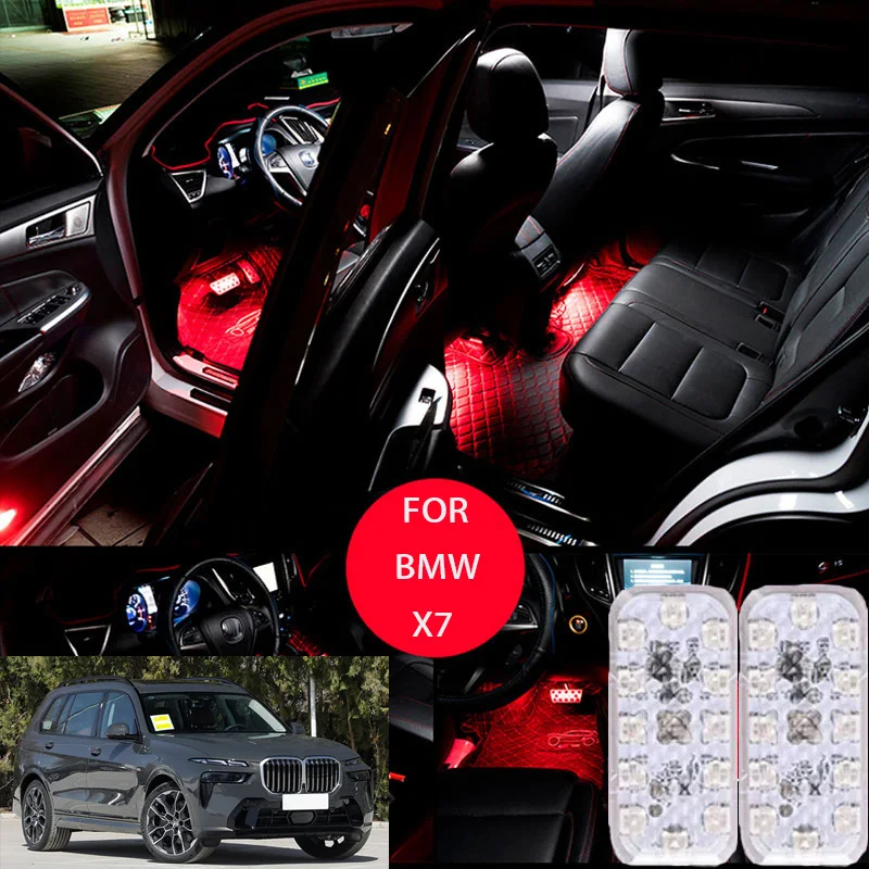 Pre BMW-X7 LED auta Interiér a okolitá noha Light Light Atmosféra dekoratívne lampy na párty dekorácie svetiel neónové prúžky