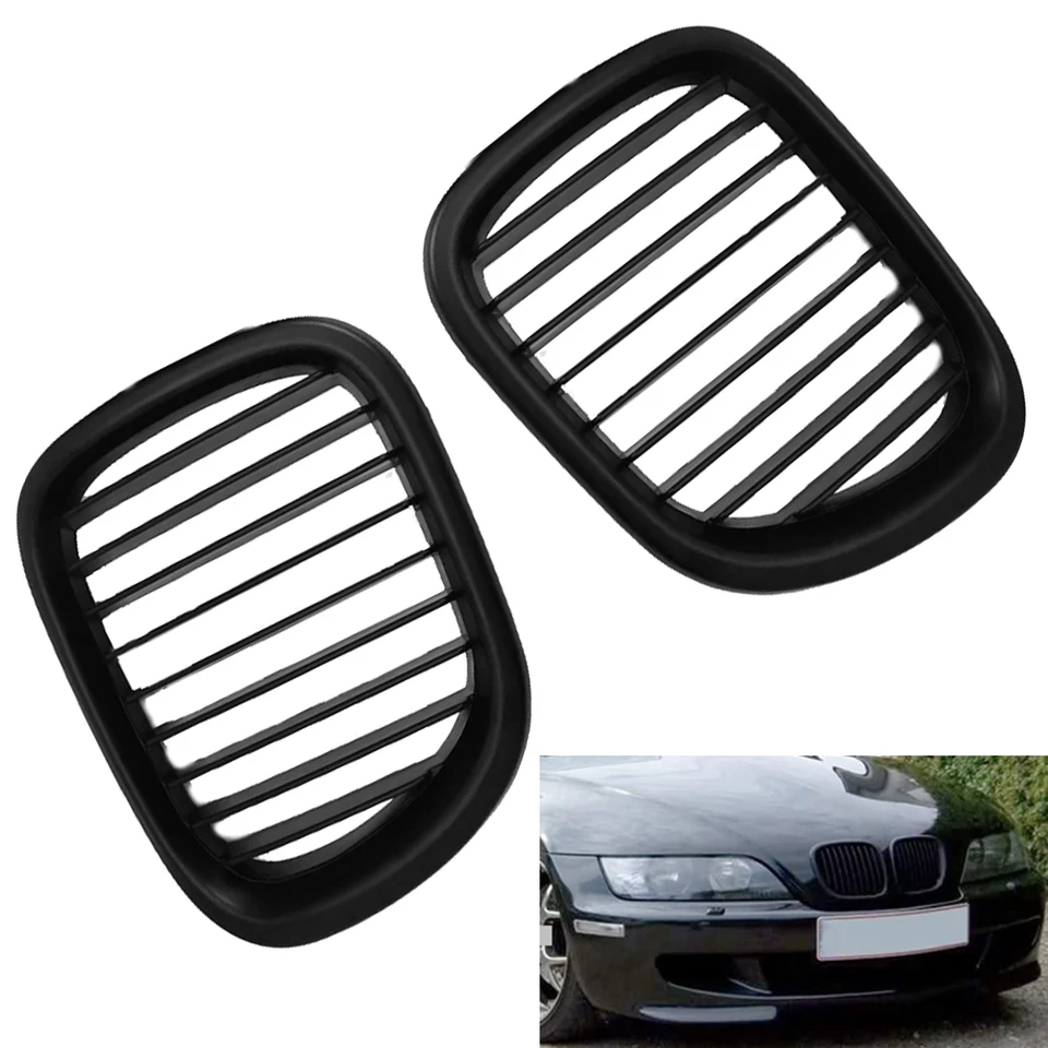 Pre BMW Z3 E36 1996-2002 predné obličkové závodné mriežky lesklé čierne auto Single Slat Sport Grill Glossy Black Grille