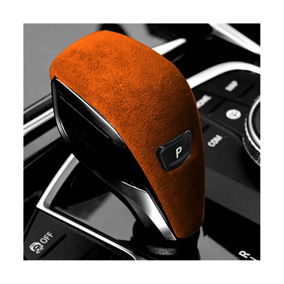 Pre BMW Z4 G29 17-23 Suede Orange Pumbed Leather Shifter Cover Cover Cover Case Case Case