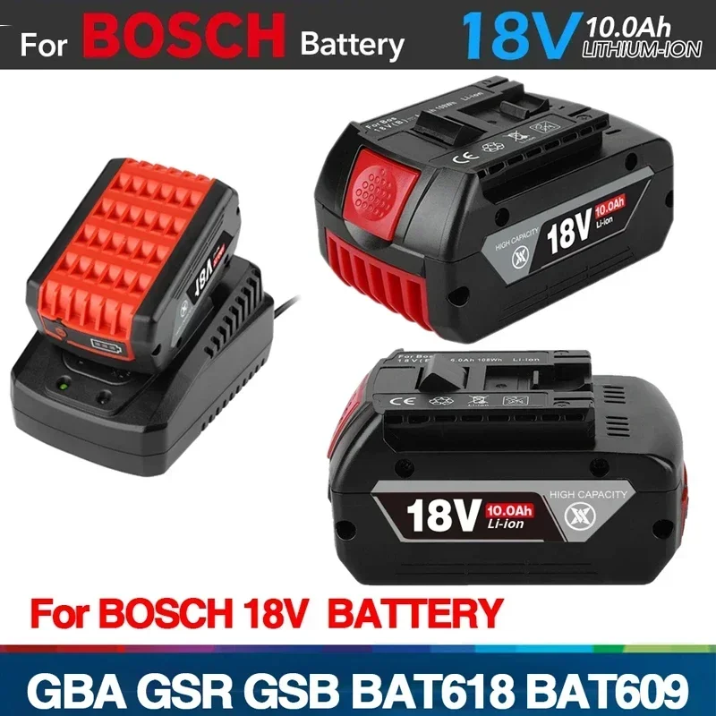 Pre Bosch Battery Bat618 18V/6,5AH Výmena batérie pre Bosch GBA GBH BAT609 BAT620 LI-ION Nabíjateľné batérie pracovné svetlo