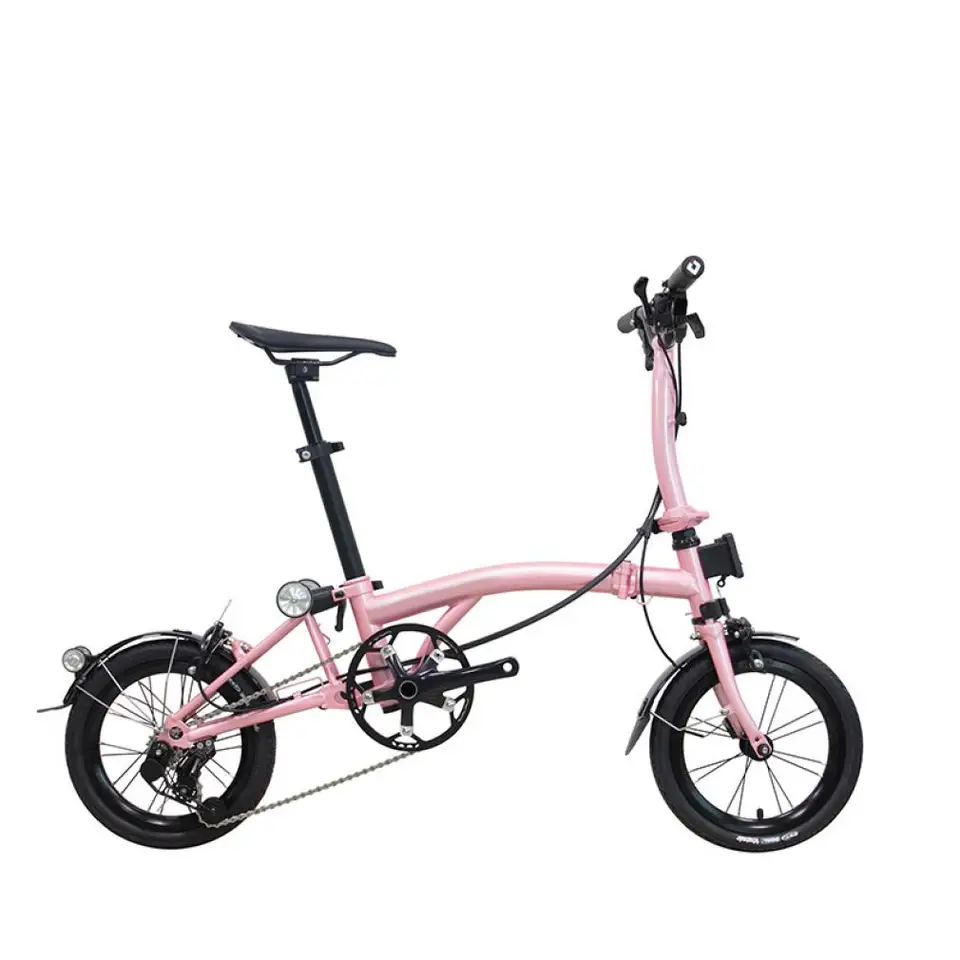 Pre bromptonový bicykel 14 palcov externý trojspešný trojnásobný skladací bicykel chróm molybdén oceľový rámec C Clip