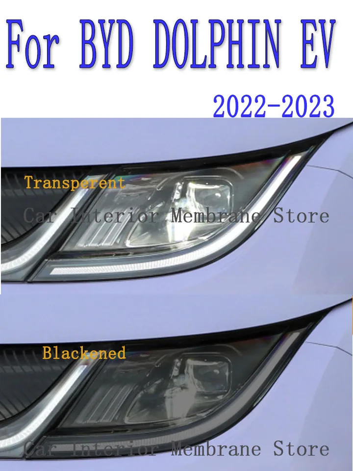 Pre BYD Dolphin EV Electric 2022CAR Exteriérový svetlomet Anti-Scratch Front Lamp Tint Tint TPU