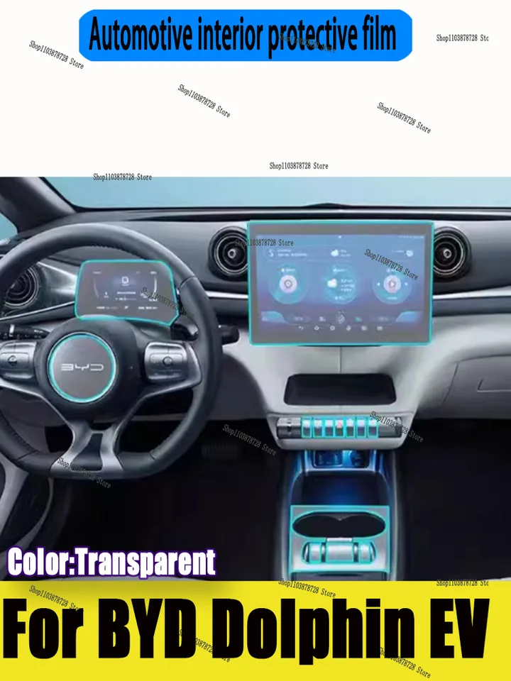 Pre BYD Dolphin EV Electric 2023 2024 TPU prevodovku pre prevodovku panela GPS navigačnú obrazovku Anti-Scratch Ochranná nálepka filmu
