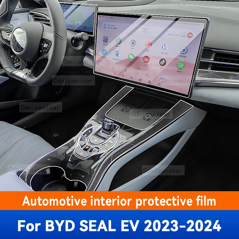 Pre BYD SEAL EV Electric 2023 2024 Príslušenstvo prevodovku panelovú panel Dashboard Navigácia automobilový interiérový obrazovka TPU Ochranný film TPU