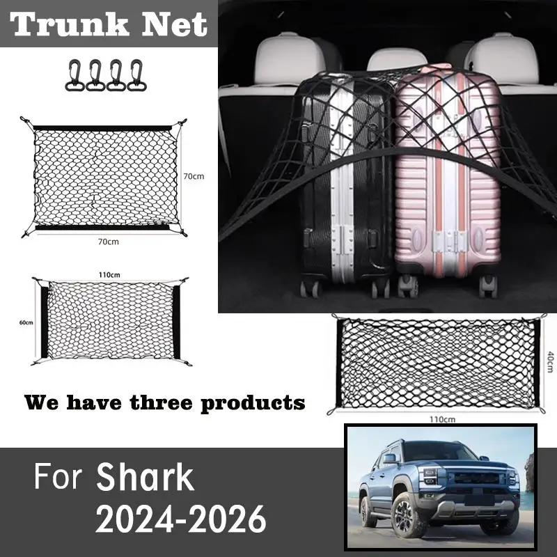Pre BYD Shark 2025 Car Trunk Storage Net Accesorios Trunk Organizátor Nets sieť