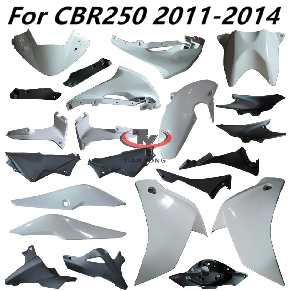 Pre CBR250RR 2011-2012-2013-2014 CBR 250 RR CBR250 Motocykel nenatretých komponentov kapotáže Ab Ab Vstrekovanie plastové diely