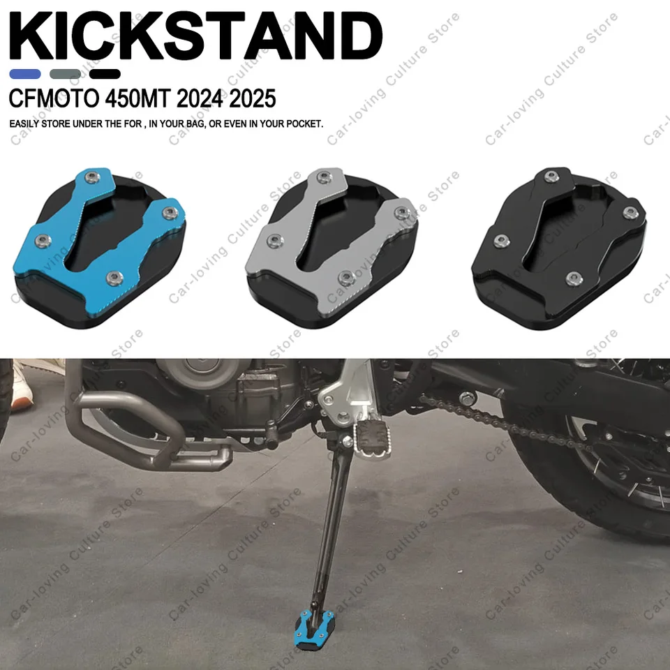 Pre CFMoto 450MT 450 MT 450 MT450 2024 2025 Motocyklové príslušenstvo Hliníkový kickstand bočné stojany predlžovanie doštičiek Zväčšenie dosky