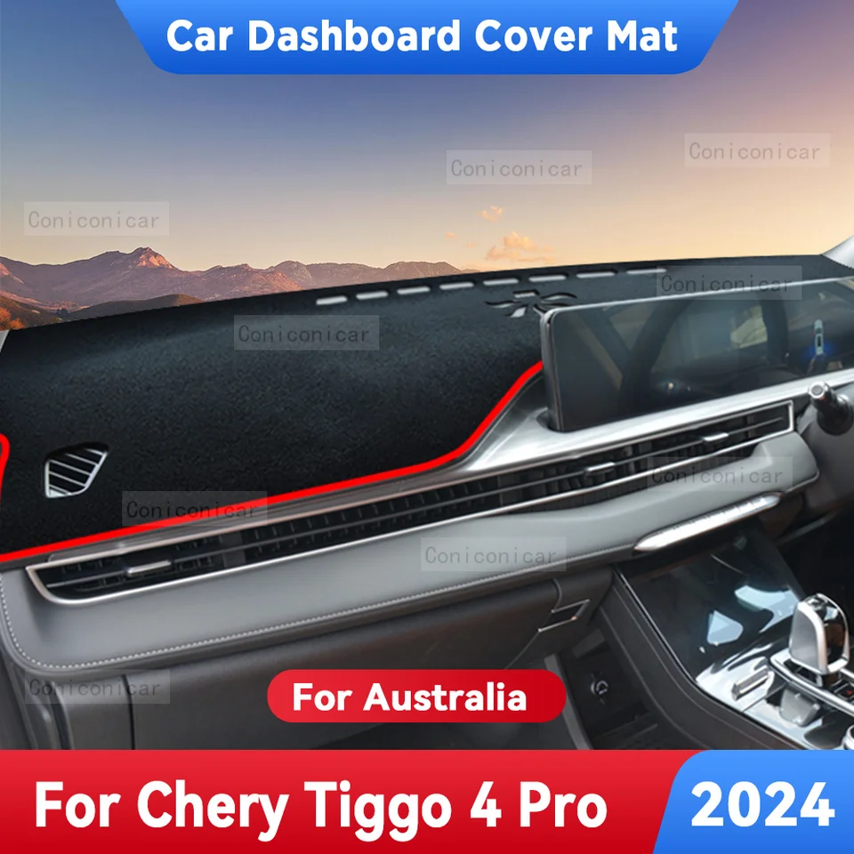 Pre Chery Tiggo 4 Pro 2024 Príslušenstvo Kryt Dashboard Case Dashboard Mat Polyester Material Sun Shade Pad prístrojový panel Koberec