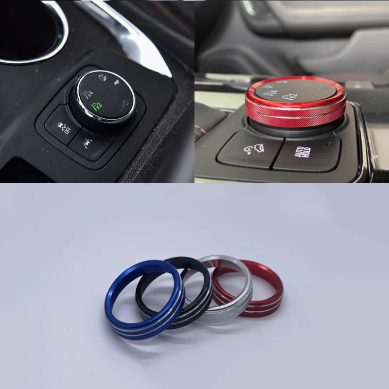 Pre Chevrolet 2017 2018 2020 Traverse RS Auto Center Console Pohon štyroch kolies Knob spínač TRIM Ring Hliník Protecti