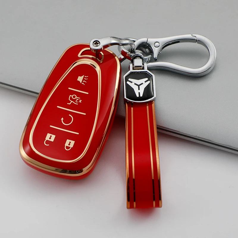 Pre Chevrolet Chevy Malibu Camaro Cruze Traverse Sonic Volt Balt Equinox 4/5 tlačidlá TPU TPU Key puzdro Kryt shell kľúča FOB Keychain