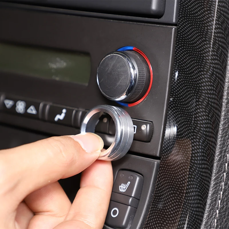 Pre Chevrolet Corvette C6 2007-13 Auto klimatizačný objem objemu gombíka Kruhový nálepka Hliník zliatiny Knob Ochrana príslušenstva 3 PCS