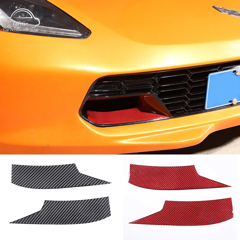 Pre Chevrolet Corvette C7 2014-2019 Mäkké uhlíkové vlákno nárazník predného vzduchu LIP Vzduie dekoratívnej nálepky Exteriérové ​​príslušenstvo