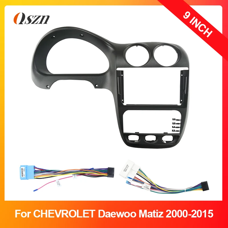 Pre Chevrolet Daewoo Matiz 2000-2015 9inch Car Aut Radio Fascias Android Stereo Player 2 Din Head Unit Panel Dash LHD Rám