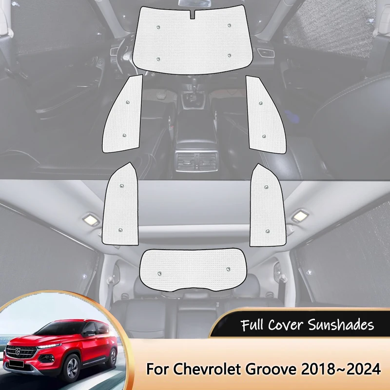 Pre Chevrolet Groove Baojun 510 CN180S 2018 ~ 2024 S Flylight Full Cover Sunshades Sun Sun Sun Sun Sun Sunshades Bočné sklo Visor bočného okna
