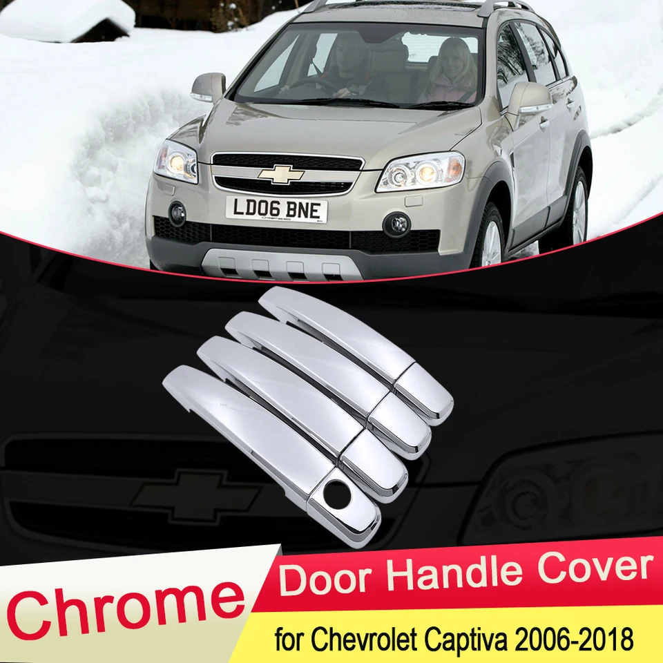 Pre Chevrolet Holden Captiva Daewoo Winstorm 2006 ~ 2018 Chrómová rukoväť kľučky na kľučku exteriér exteriéru Cap Cap Copsories 2007 2008 2009