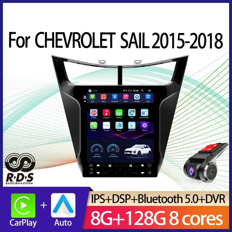 Pre Chevrolet Sail 2015-2018 Android Tesla v štýle automobilu navigáciu Auto rádio Stereo multimediálne hráč s BT WiFi Mirror